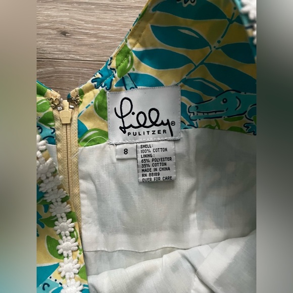 NWT Lilly Pulitzer Women’s Mimosa The Everglades Alligator Shift Dress - Size 8 - Picture 5 of 8